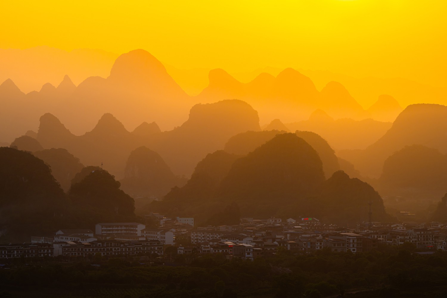 Sunset in Guilin